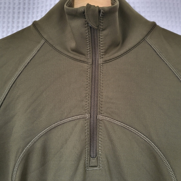 Lululemon green slim fit half zip pullover winter - Picture 3 of 6